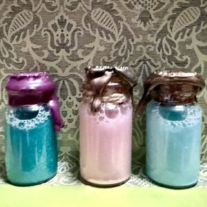 Potion Bottles Set of 3.  Miniature Size with container Sensory Shake and Stare